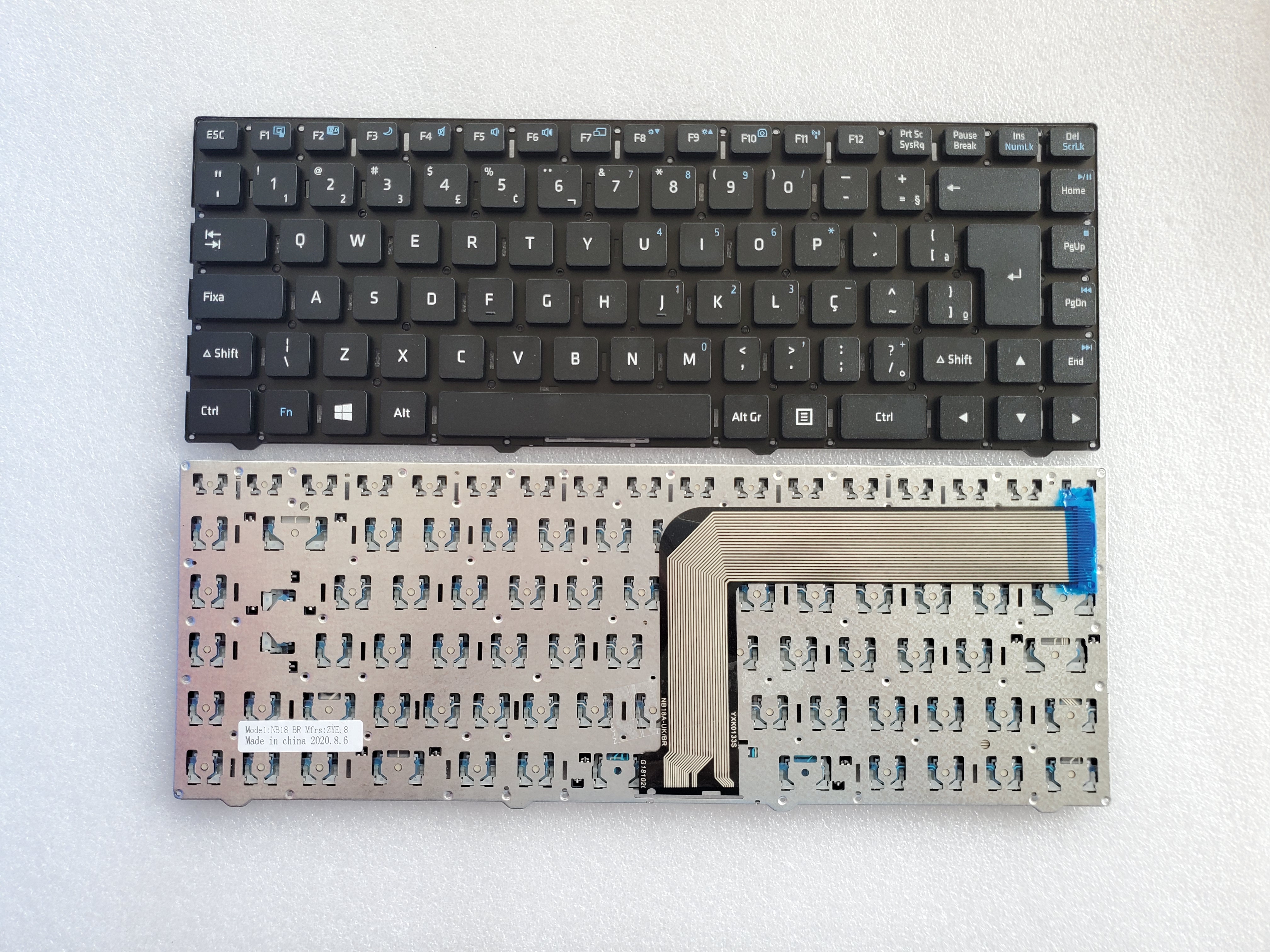 Picture of New Replacement Laptop Keyboard For ACER F233 F11 wireless upper right MP-10F88PA-F51KW BLACK (OEM) BR Layout